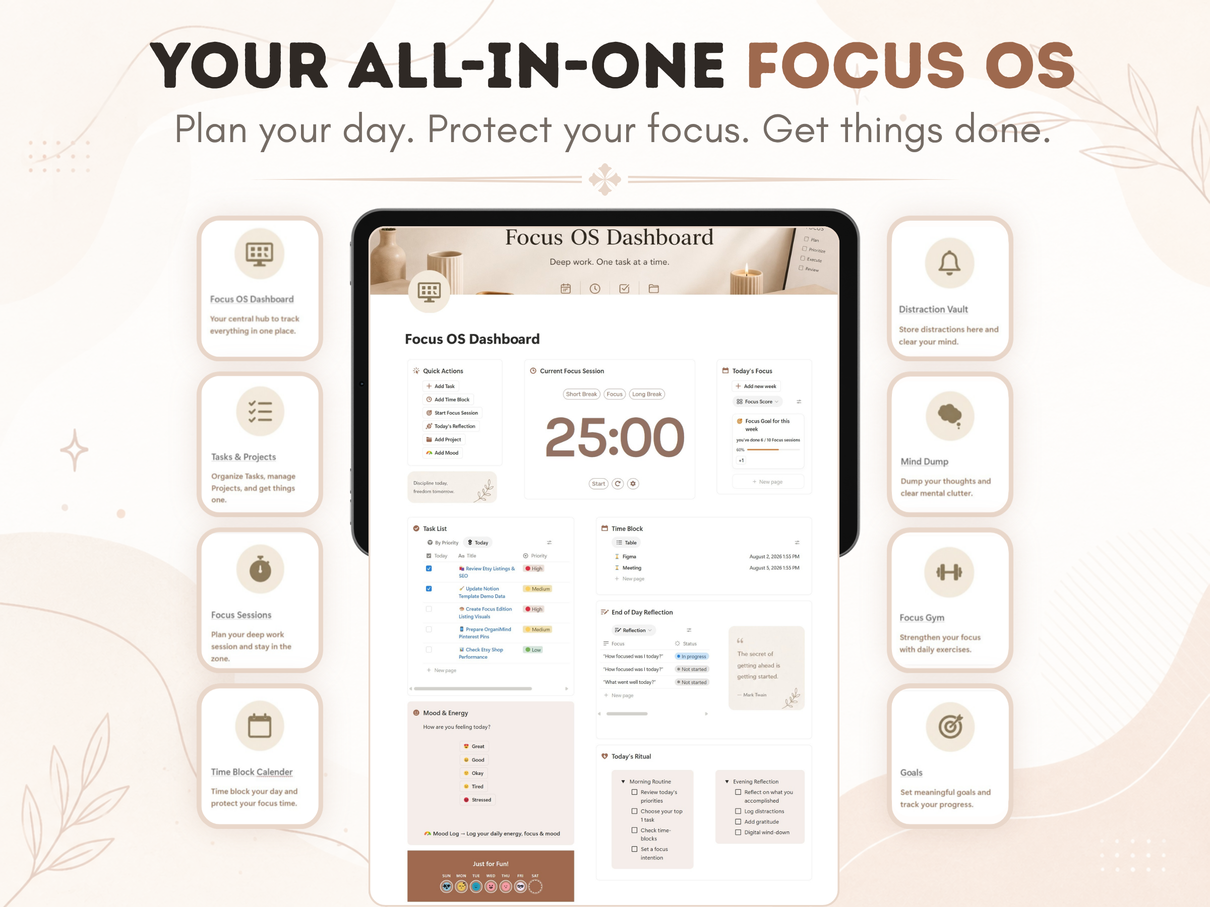 Focus OS Template template preview